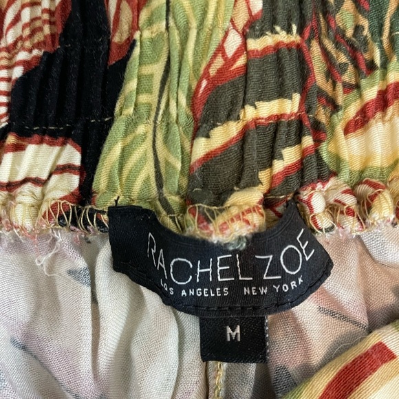 Rachel Zoe, medium, black and tan multicolor wide leg elastic waist pockets pant - Picture 6 of 8